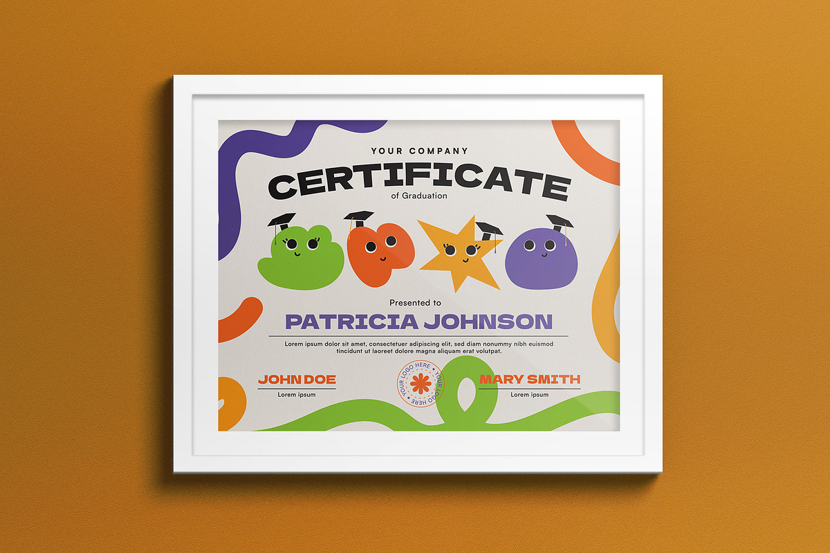 Preschool Graduation Certificate, a Card Template by graphicook (Photo 1 of 3)