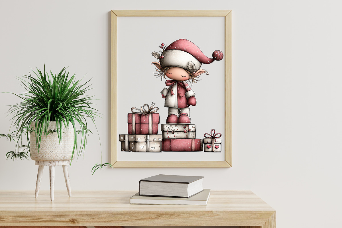 Whicmila Christmas Elf Clipart, an Illustration by Libby Wishes (Photo 6 of 6)