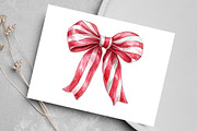 Watercolor Christmas Bow Clipart, an Illustration by Canvas Craft (Thumbnail 7 of 8)