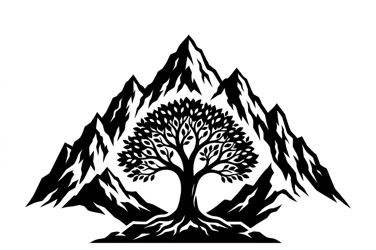 50 Sacred Mountain Tree Silhouette, an Empty State Illustration by Amazin_art (Photo 21 of 37)