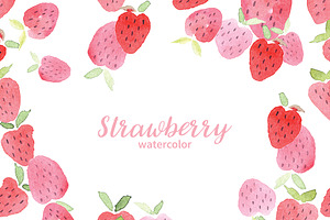 224 Strawberry Watercolor