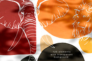 African animals. Line art collection, an Object Graphic by Vera●Suleimanova (Thumbnail 7 of 16)
