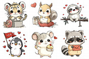 Alentine Whimsical Animals Set, an Illustration by Daily.Designs (Thumbnail 7 of 7)