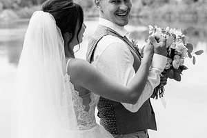 the first meeting of the bride and groom, a Photo by Weddings, People, Travel