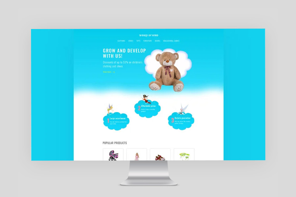 Growkdz - E-commerce PSD Template, a Landing Page Template by NetGon_Tech's Shop (Photo 1 of 6)