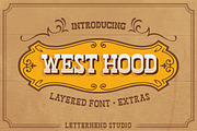 West Hood - 6 FONTS!, a Font by Letterhend Studio (Thumbnail 1 of 6)