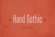Hand Gothic, a Sans Serif Font by JCFonts (Thumbnail 1 of 7)