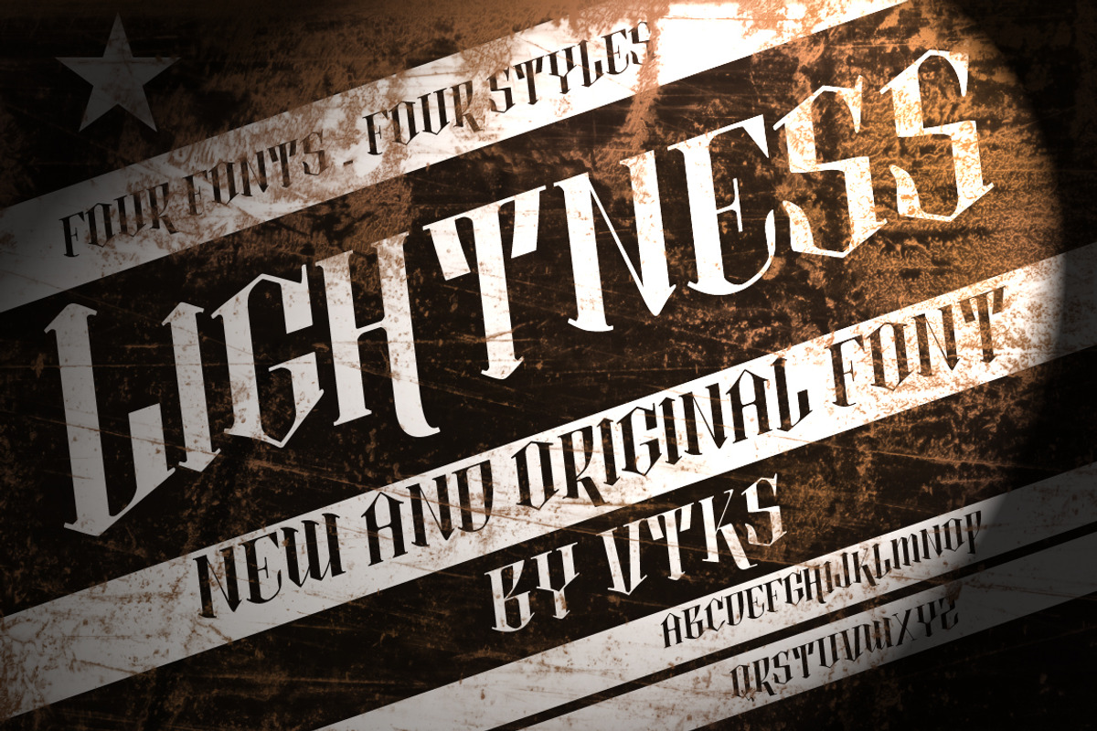 Lightness 4 Fonts By Vtks