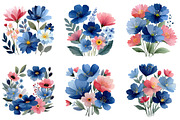 Spring Florals Collection Clipart, an Illustration by CraftArtStudio (Thumbnail 3 of 6)