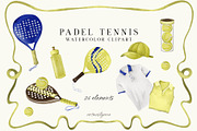 Padel Tennis - Clipart & Patterns, a Sport Illustration by ArtMaslyana (Thumbnail 1 of 8)