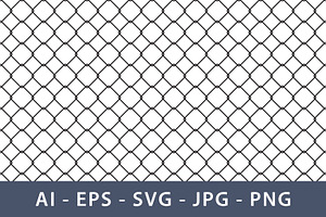 Seamless chain link fence pattern, a Pattern Graphic by Saba Vector