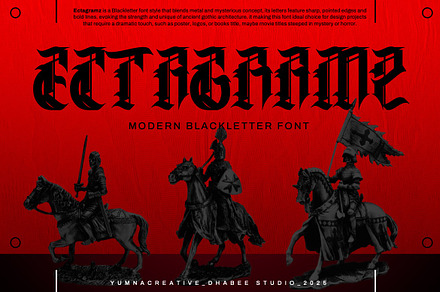 Ectagramz - Modern Blackletter Font, a Blackletter Font by Dhabee