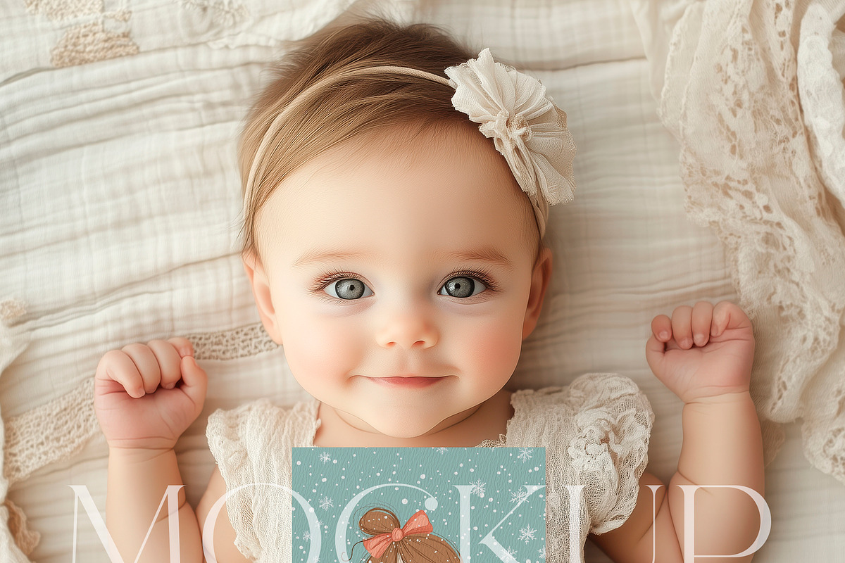 Cute Nursery Card Mockups., a Books & Magazine Mockup by Designwork (Photo 3 of 15)
