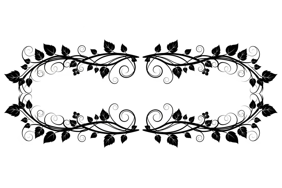 Nature Frame Art Silhouette Clipart, a Graphic by hafijul (Photo 7 of 13)