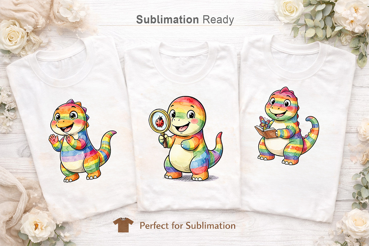 Retro Camp Dino Sublimation, an Illustration by Artnoy (Photo 5 of 8)