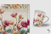 Vintage Shabby Floral Lace Pattern, a Pattern Graphic by Creative Store (Thumbnail 3 of 5)