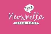 Meownella Script, a Script Font by supfonts (Thumbnail 1 of 8)