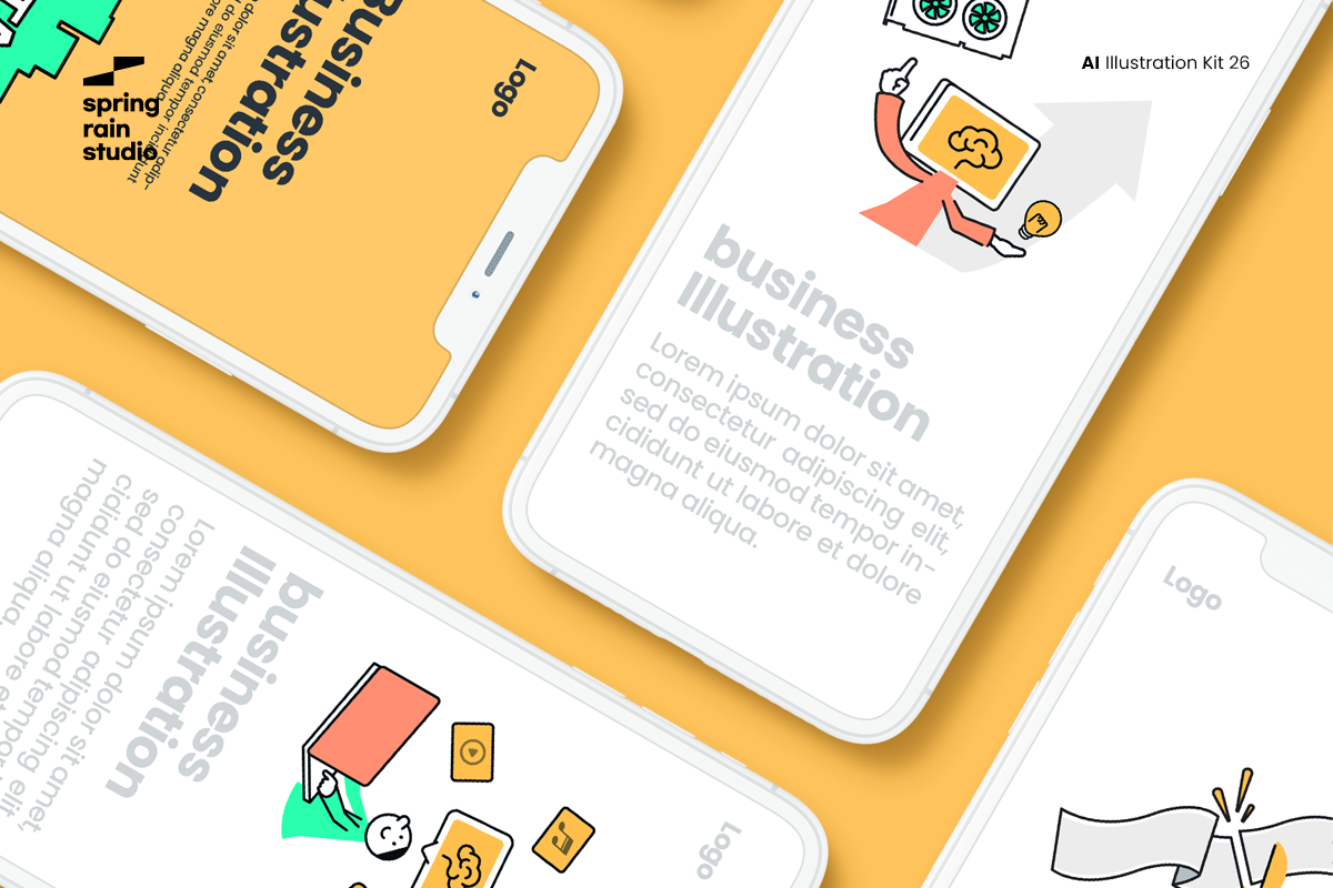 Minimal AI line Illustration, a Person Illustration by springrain studio (Photo 6 of 10)