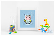 Cute Owls Clipart, a Decorative Illustration by Teneresa (Thumbnail 6 of 7)