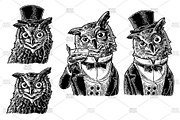 Raven gentlemen vintage engraving, an Animal Illustration by MoreVector (Thumbnail 1 of 3)