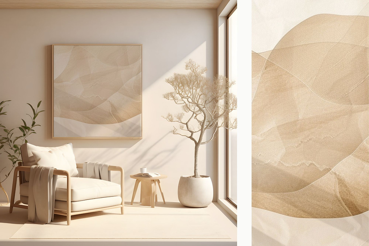Earth Tone Minimalist Frame Mockup 3, a Household Mockup by ARTOZEN DIGITAL (Photo 8 of 10)