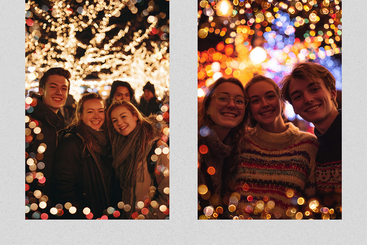Christmas Bokeh Lights Overlays, a Texture Graphic by PhotoSpirit (Photo 2 of 8)