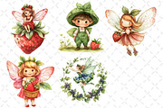 Strawberry Garden Fairies Clipart, an Illustration by Dream Creation (Thumbnail 6 of 6)