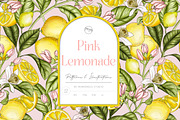 Pink Lemonade Patterns & Motifs, a Pattern Graphic by MenoMelo Studio (Thumbnail 1 of 7)