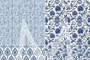 Blue Toile de Jouy Pattern Paper Set, a Pattern Graphic by Maishop (Thumbnail 6 of 15)