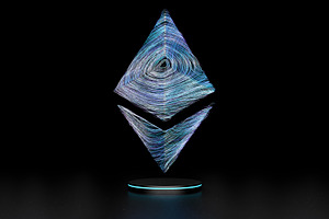 Ethereum Cryptocurrency 3d render