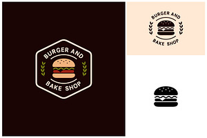 Wheat Patty Burger Fast Food Logo, a Branding & Logo Template by Enola99d