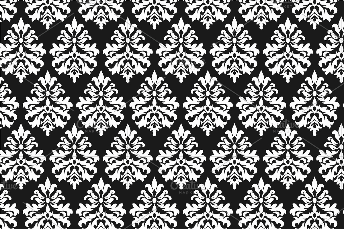 Damask vector seamless patterns, a Pattern Graphic by Alonka's Illustrations (Photo 3 of 9)