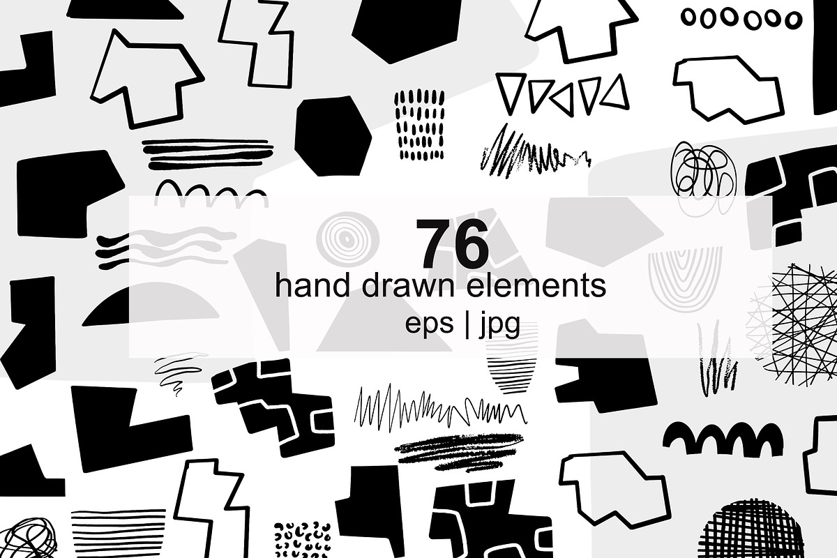 Abstract Doodles Patterns & Elements, an Illustration by Sweet Fig (Photo 7 of 12)