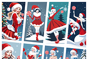 Glam Santa Girls Collection, an Illustration by ETARA by Mea Hau (Thumbnail 1 of 7)