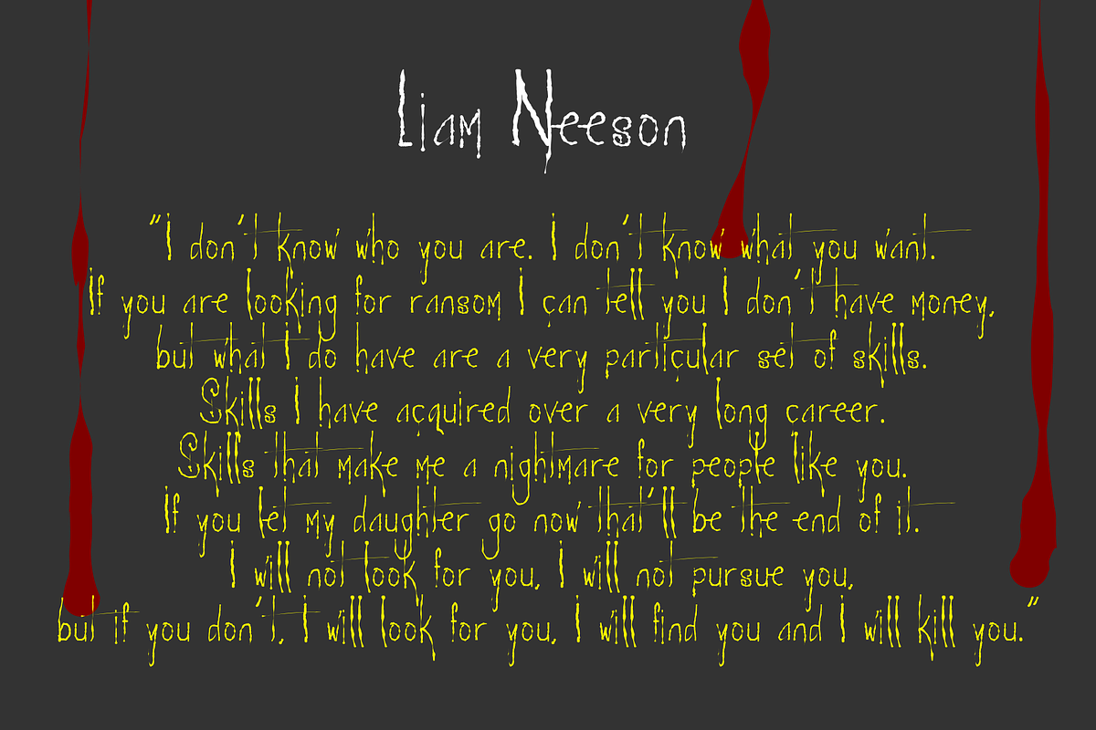 Hauntink - Horror Bleed Ink Font, a Handwritten Font by Gittype (Photo 6 of 7)