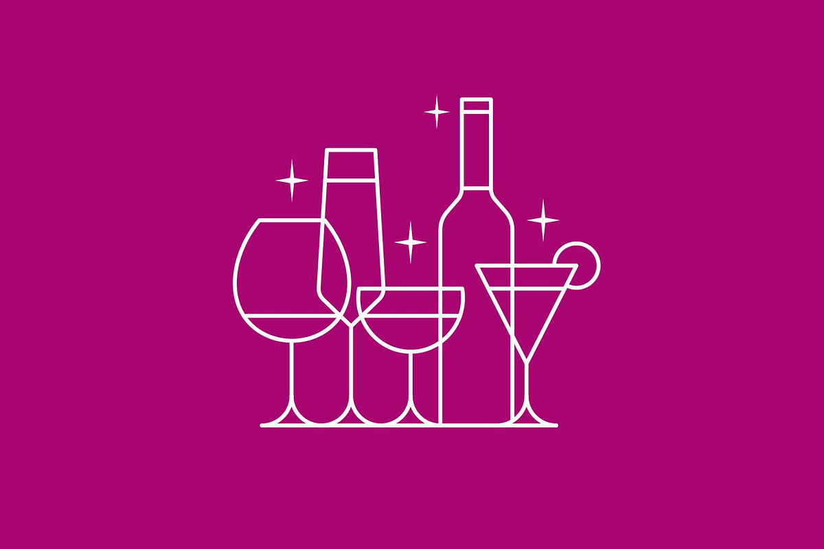 Cocktail Bar Glasses Outline Icon, a Branding & Logo Template by Buqancreative (Photo 2 of 4)