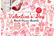 Valentine’s Day Clipart Bundle, a Graphic by ollalya (Thumbnail 1 of 9)