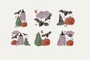Happy Halloween Watercolor Clipart, a Decorative Illustration by Cute And Wild (Thumbnail 2 of 6)