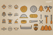 Wood Vector Badges Logo Set, a Branding & Logo Template by Krukowski Graphics (Thumbnail 5 of 6)
