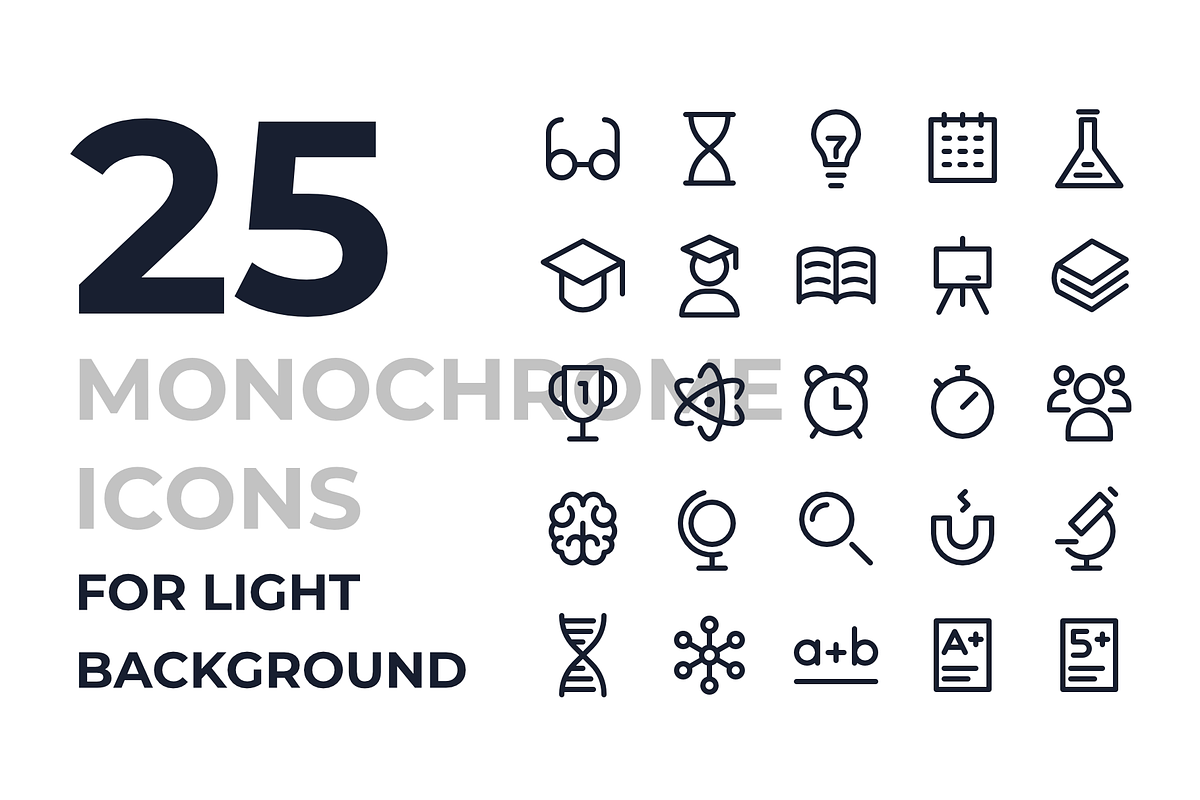 School and Scientific Icons, an Outline Icon by Ruslan Babkin (Photo 6 of 11)