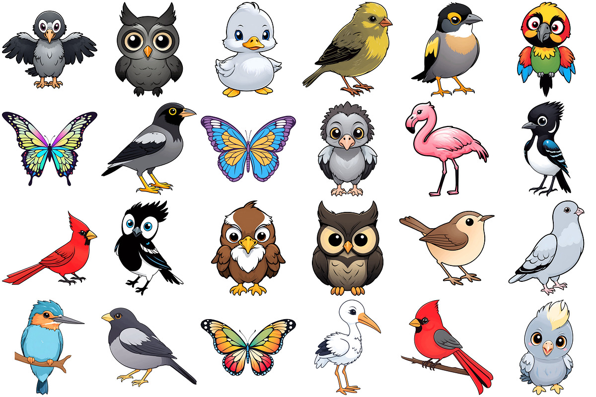 Cute Bird Clipart, an Animal Illustration by Forhadx5 (Photo 4 of 11)