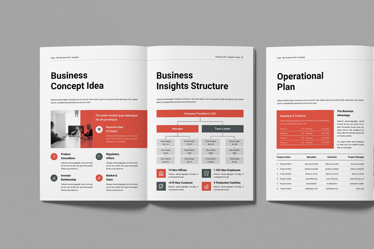 Business Plan Template, a Brochure Template by Work-Envance (Photo 5 of 10)