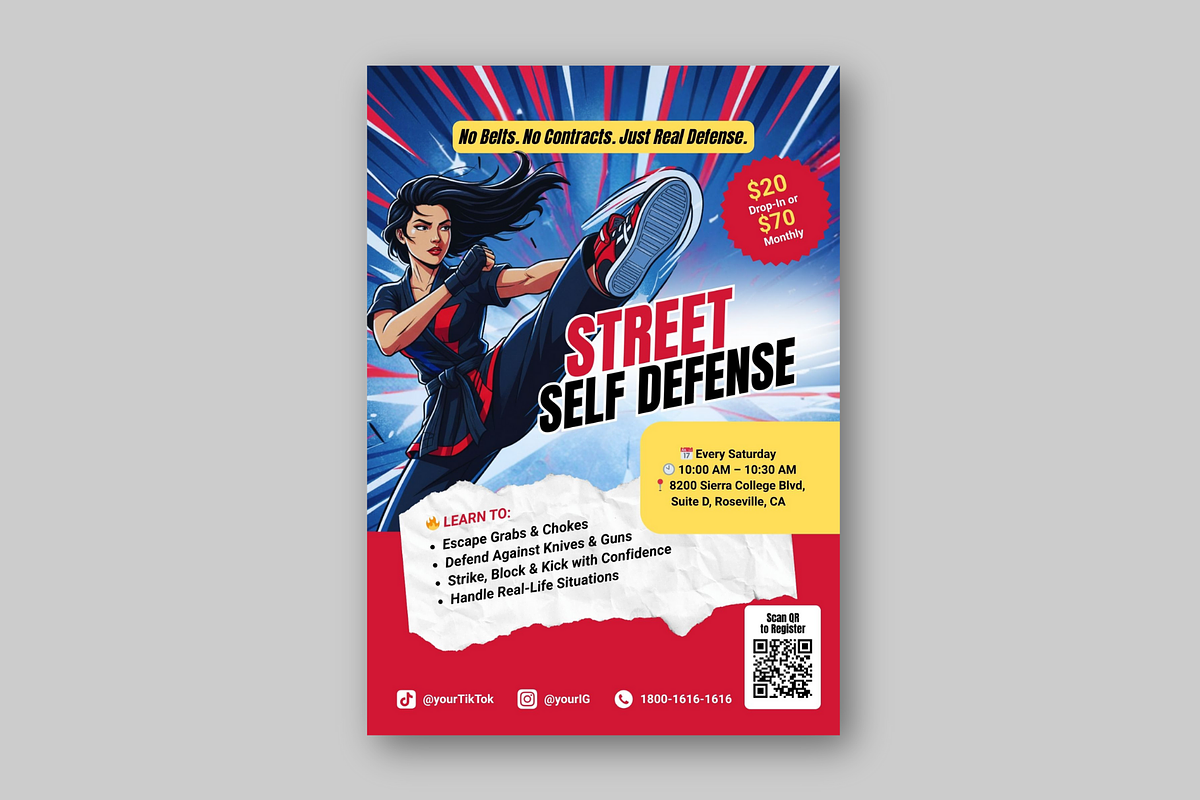 Canva Street Self Defense Flyer preview 4