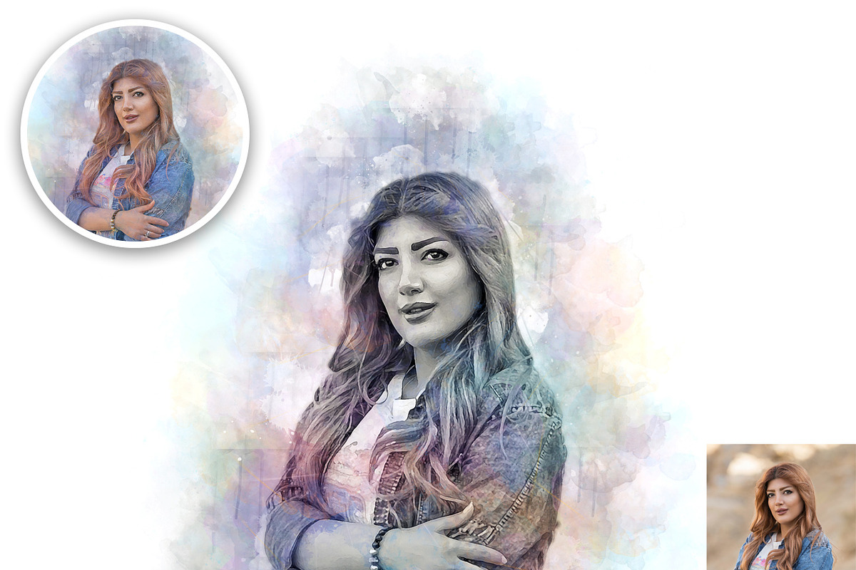 Real Watercolor Photoshop Action, an Action Add-On by Studio Retouch