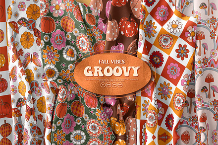 FALL VIBES GROOVY, a Pattern Graphic by MSNTY STUDIOX