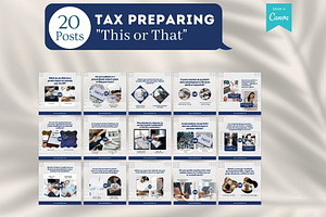 200 Tax Preparing Canva Templates