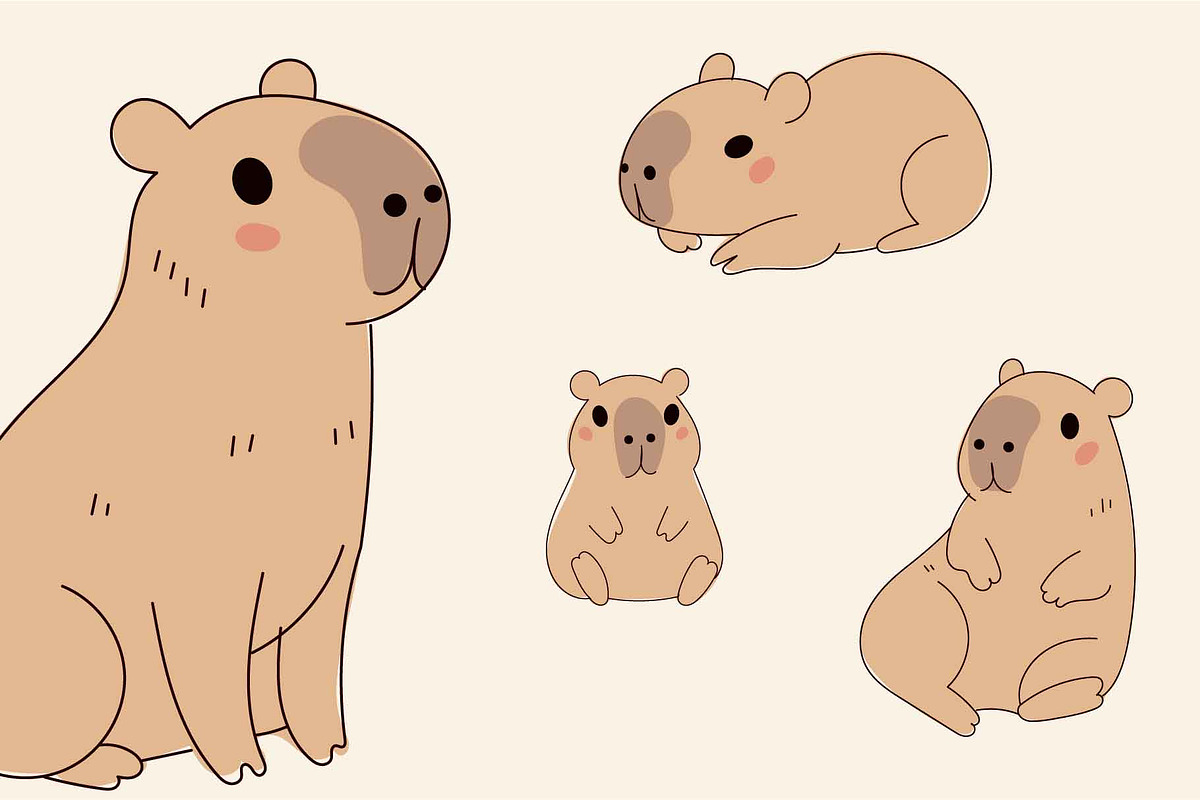 Cute Capybara Animal Funny Character, a Graphic by Imaginary Party (Photo 4 of 7)
