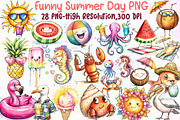 Funny Summer Day Clipart, an Illustration by Sublimation Artist (Thumbnail 1 of 6)