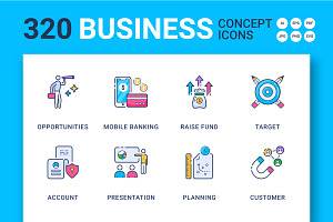 320 Business Concept icons