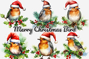 Merry Christmas Bird, an Illustration by Gemstone (Thumbnail 1 of 4)